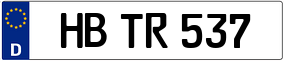 Trailer License Plate